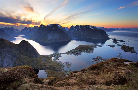 874941 4k Mountains Sunrises And Sunsets Lofoten Norway Houses