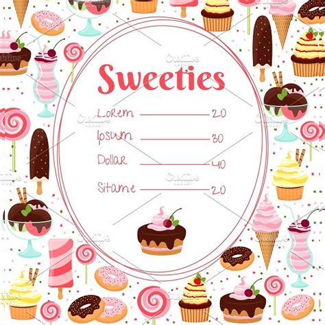 17 Sweets Menu Templates Free And Premium Download