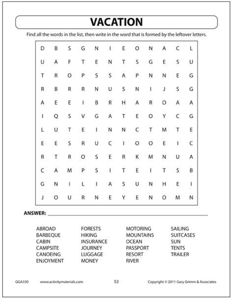 Circle The Word Themed Word Searches For Seniors Zest