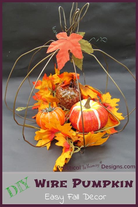 Diy Wire Pumpkin Easy Fall Decor Practical Whimsy Designs