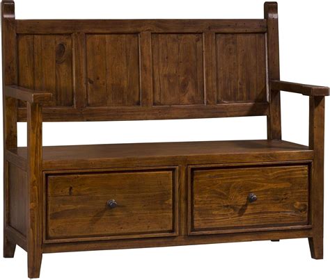 Hillsdale Tuscan Retreat Bench With 2 Drawer Storage Home And Kitchen