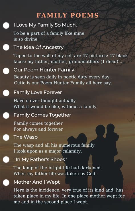 Family Poems - Best Poems For Family