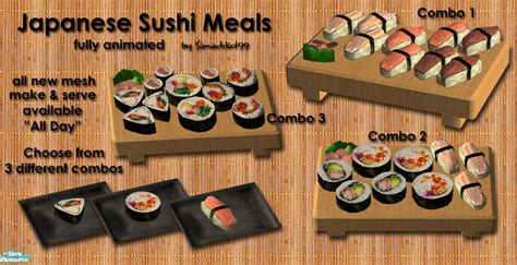 The Sims Resource Japanese Sushi Meals