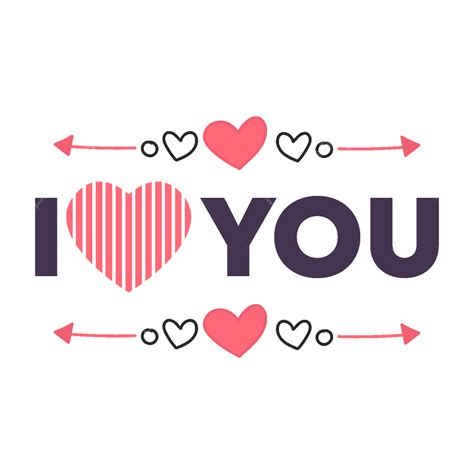 I Love You Typography Vector Design Template Png Typography Love Vector Png And Vector With