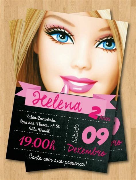 Barbie Como Tema De Decoração De Festa Infantil Convite Barbie Festa