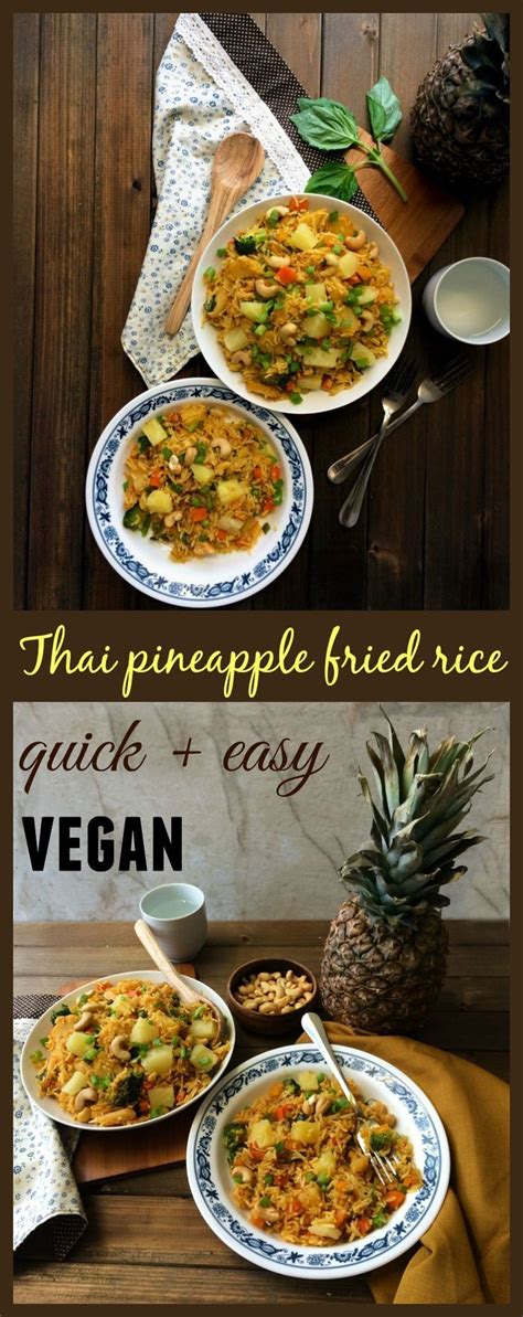 Here you will find vegetarian & vegan recipes that are easy & delicious. Vegan Thai Pineapple Fried Rice - carveyourcraving ...