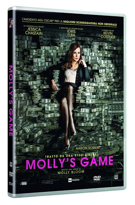 Mollys Game Dvd Italia Amazones Jessica Chastain Idris Elba Kevin Costner Michael