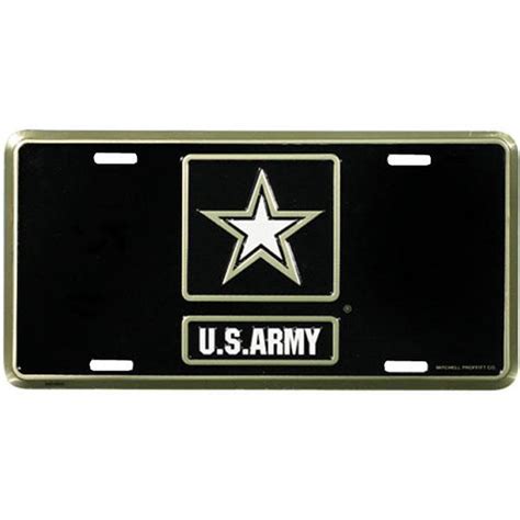 United States Army Star Logo License Plate Military Republic