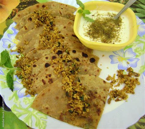 Keema Couscous Paratha Indian Cuisine Chicken Mince Couscous Flat