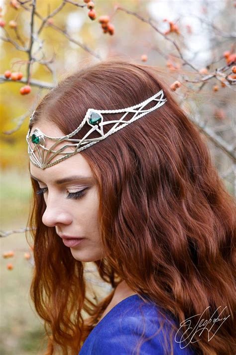 Fairy Elven Crown Silver Bridal Diadem Celtic Circlet Etsy Elven