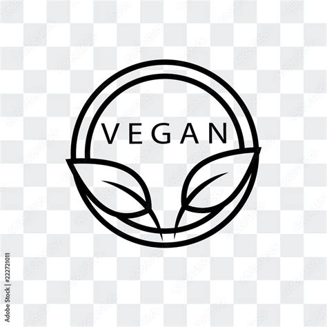 Vegan Icon Isolated On Transparent Background Modern And Editable