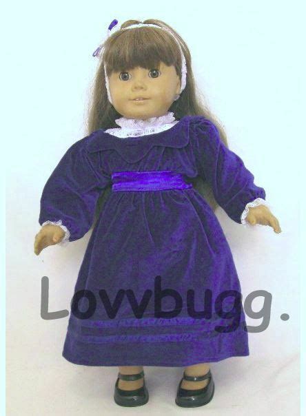 Blue Winter Holiday Party Dress For American Girl Samantha 18 Inch Doll