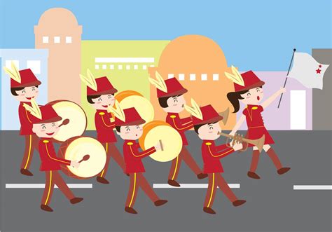 Desfile De Marching Band 154379 Vetor No Vecteezy