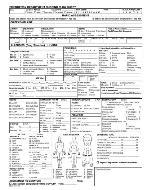 Head To Toe Assessment Charting