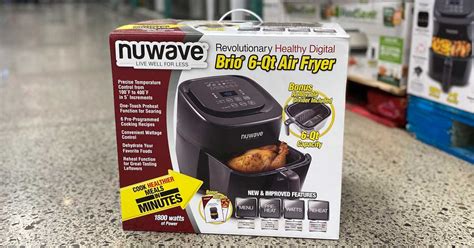 The result is chicken wings that are soft and tender on the inside and super crispy on the outside. Nuwave Brio 6-Quart Air Fryer Just $54.99 at Costco ...