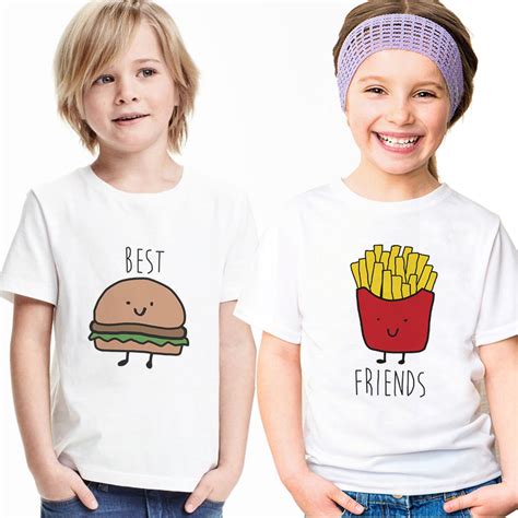 Kids Hamburg Chips T Shirts Brothers Sisters Best Friends Tshirts