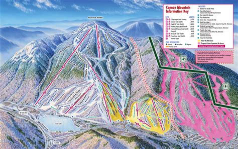 Cannon Mountain Ski Trail Map Franconia New Hampshire United States