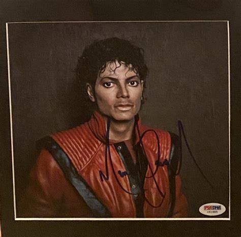 Charitybuzz Michael Jackson Signed Thriller Photo And Vintage Poster