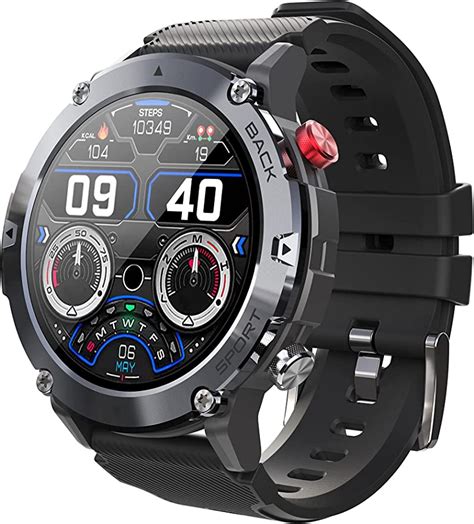 Smart Watch For Men Ip68 Waterproof Bluetooth Dial Outdoor Tactical Smart Watches Military