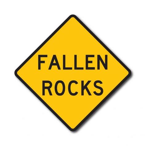 Falling Rocks Sign Diamond Grade Mutcd Approved Interwest Safety