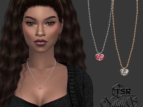 The Sims Resource Heart Pendant Medium Necklace