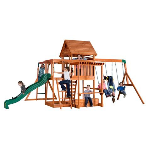 Buy Backyard Discovery Monticello All Cedar Wood Playset Swing Set