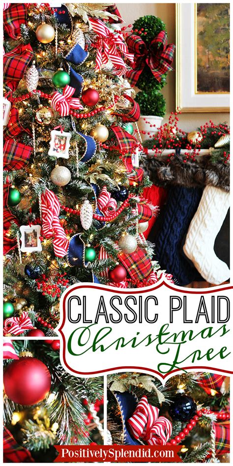 Traditional Plaid Christmas Tree Decorations A Holiday Classic