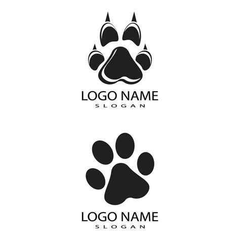 pata de perro vector huella icono logotipo símbolo gráfico ilustración Vector en