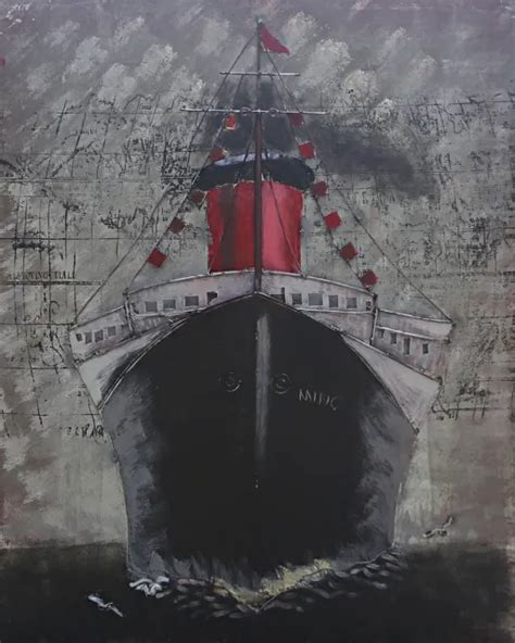 Titanic Ship Boat Cruise Ocean Liner Metal Wood D Wall Art Mixed Media Painti Picclick