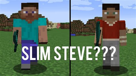 Slim Steve Minecraft Update A Smaller Steve Youtube