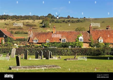 English Landscape In The Chiltern Hills With The Village Of Turville