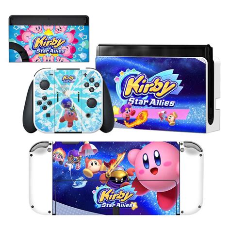 Kirby Star Allies Game Skin Sticker Decal For Nintendo Switch Oled