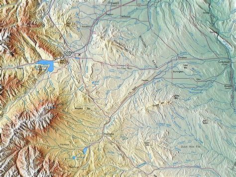Raven Maps Wyoming Topographic Wall Map Print On India Ubuy