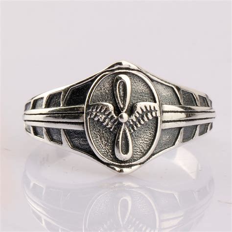 Real 925 Sterling Silver Men Ring Punk Do The Old Vintage Bowknot Wings