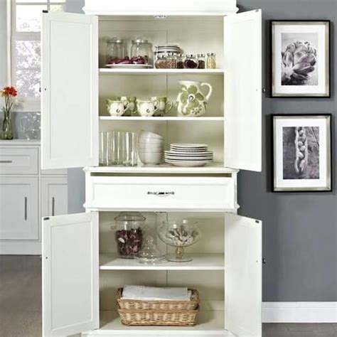 Discount kitchen cabinets come in both rta cabinets are often the first thought for those looking to get a discount on kitchen cabinets. Shop Parsons Pantry in White - On Sale - Overstock - 16079599 in 2020 | Pantry storage, Pantry ...