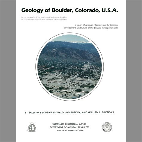 Mi 29 Geology Of Boulder Colorado Usa Colorado Geological Survey