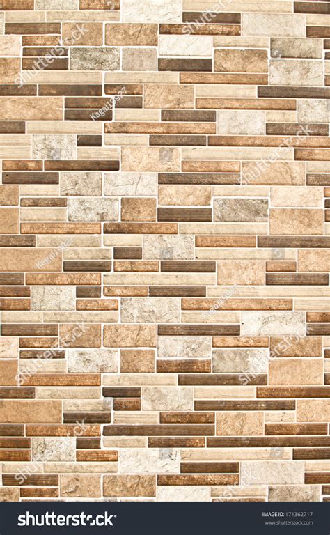 Modern Ceramic Tile Wall Construction Wall Stock Photo