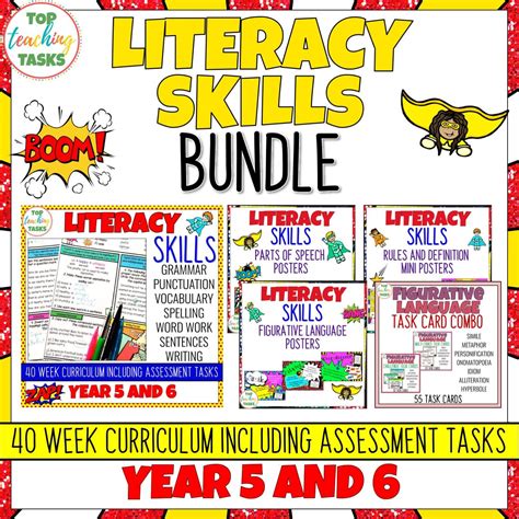 Writing Skills Bundle Activities Posters And Task Cards Year 5 And 6