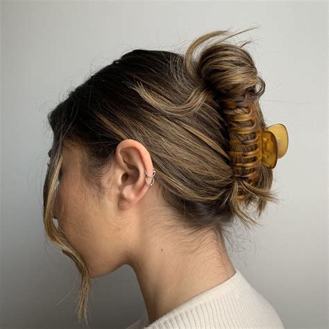 Taupe Hair Clip In 2021 Clip Hairstyles Banana Hair Clips Banana