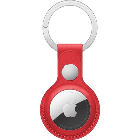 Apple Airtag Leather Key Ring Product Red Mk103zm A Bandh Photo