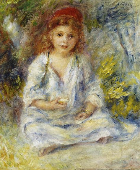 Young Algerian Girl Painting By Pierre Auguste Renoir Fine Art America