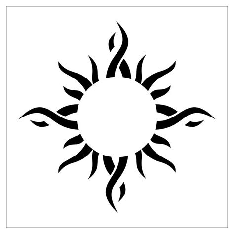 Tribal Design Sun Tattoo Clip Art Library