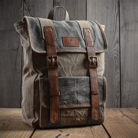Foxtrot Backpack Upcycled Eco Friendly Canvas Backpack For Men And Women