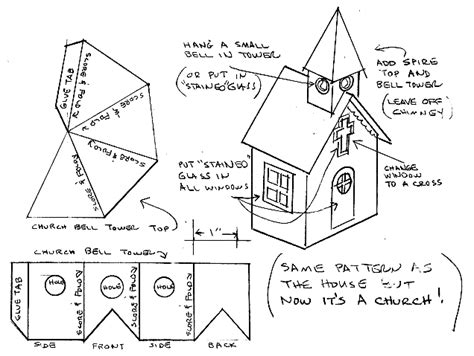 Building A Glitterhouse Paper House Template Glitter Houses Putz Houses