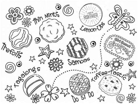 Girl Scout Cookie Booth Coloring Page Coloring Pages