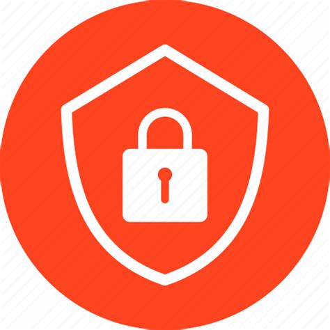 Encryption Firewall Lock Red Safe Secure Security Icon Download