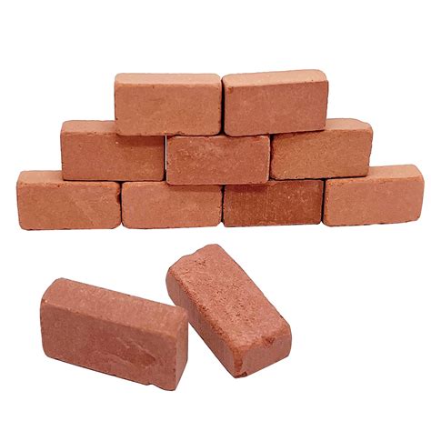 100pcs Mini Red Miniature Bricks Model Brick Wall Small