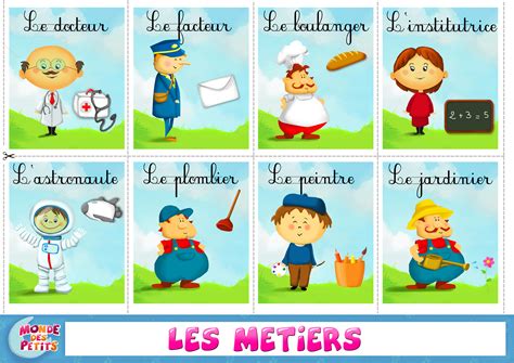 Pour Apprendre Les Métiers Preschool Activities French Classroom