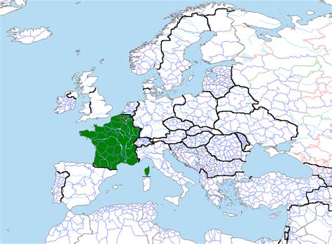 Un mapa vectorial de alto detalle de regiones francesas, departamentos y grandes ciudades. Francia (Presidente Portales) | Historia Alternativa ...