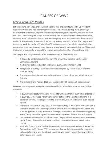 Causes Of Ww1 Worksheet Answers